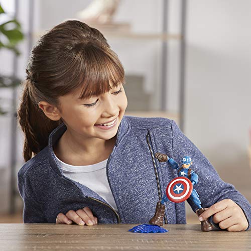 Marvel Avengers Buig En Flex Actie Figuur Speelgoed, 15-cm Flexibele Captain America Figuur