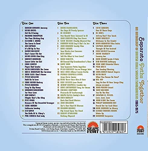 Separate Paths Together - An Anthology Of British Male Singer/Songwriters 1965-1975 [Audio CD]