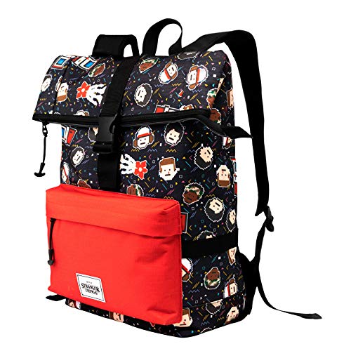 Stranger Things 8 Bits-mochila Flap Backpack, multicolour