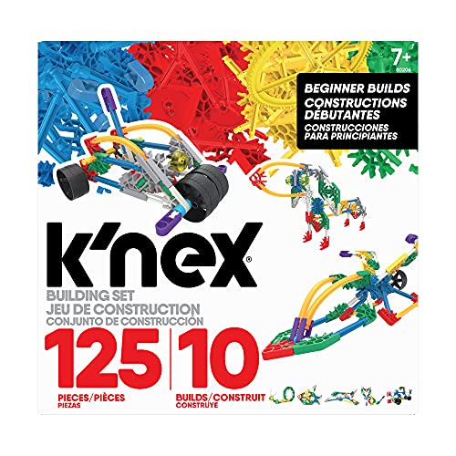 K'NEX 80206 Beginner Builds Building Set, Build 10 3D Models, Educational Toys f