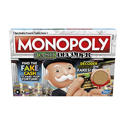 Monopoly Crooked Cash Brettspiel für Familien und Kinder ab 8 Jahren, inklusive M