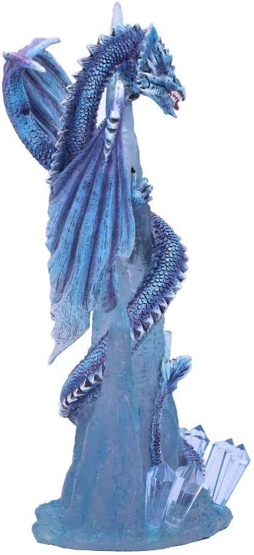 Nemesis Now Crystal Custodian Blue Ice Dragon Figurine, Polyresin, One Size