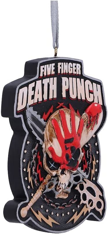 Nemesis Now Five Finger Death Punch Xmas Dec (002) 9.5cm, Red