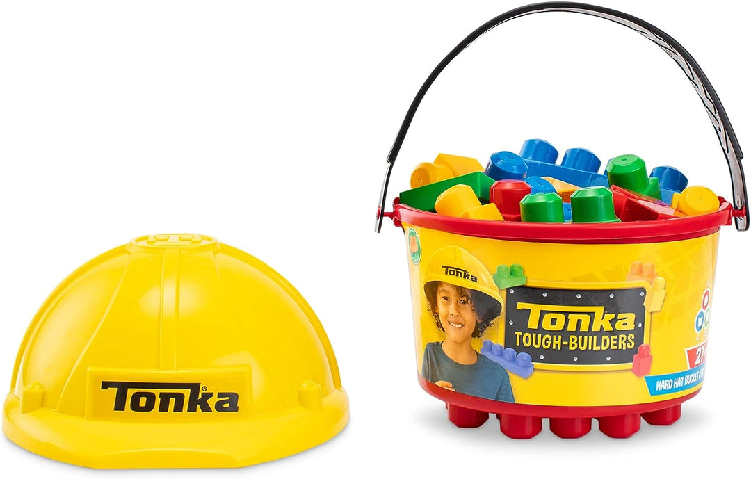 Tonka 06195 Hard Hats & Blocks Bucket, Construction Toy for Children