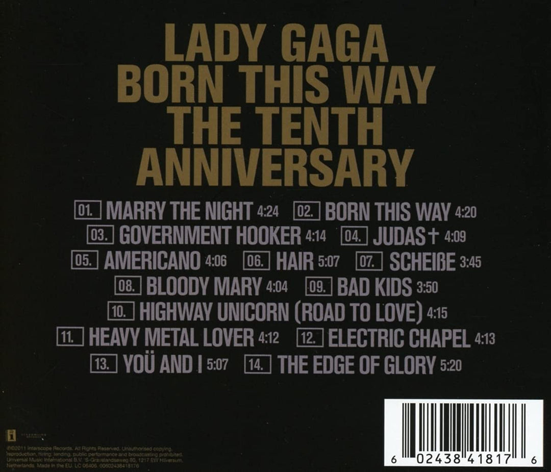 Lady Gaga - BORN THIS WAY THE TENTH ANNIVERSARY [Audio CD]