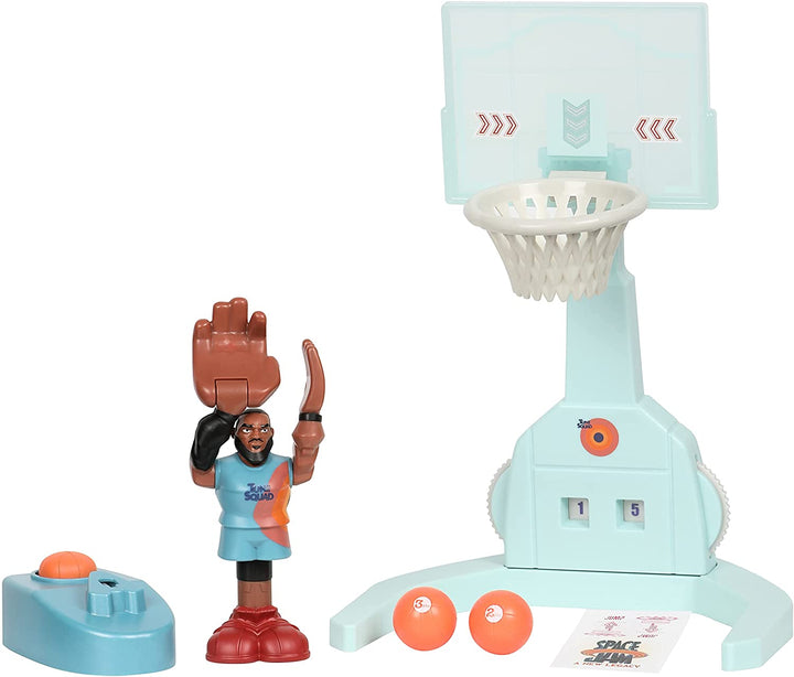 Space Jam 2: A New Legacy Official Collectable Dunks Playset: Including 2 Inch LeBron James Action Figure, Basketballs, Hook, Scoreboards, Launcher and Stickers