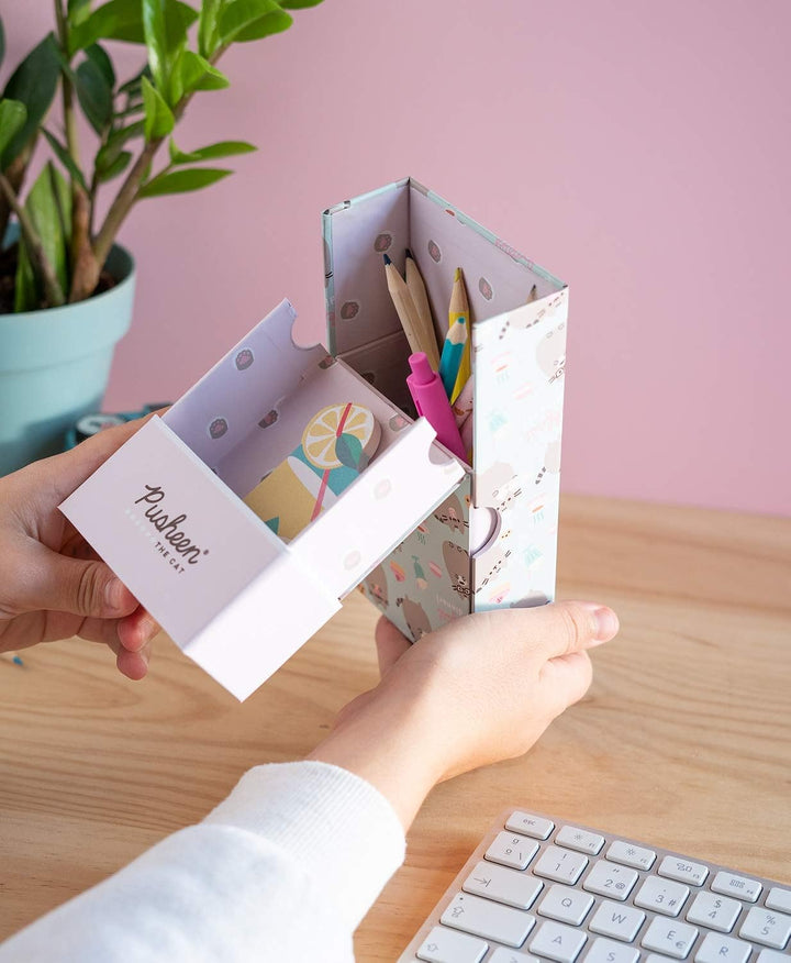 Pusheen Pencil Case, Pen Holder, Phone Stand, Desk Organiser - Foldable Pencil Box