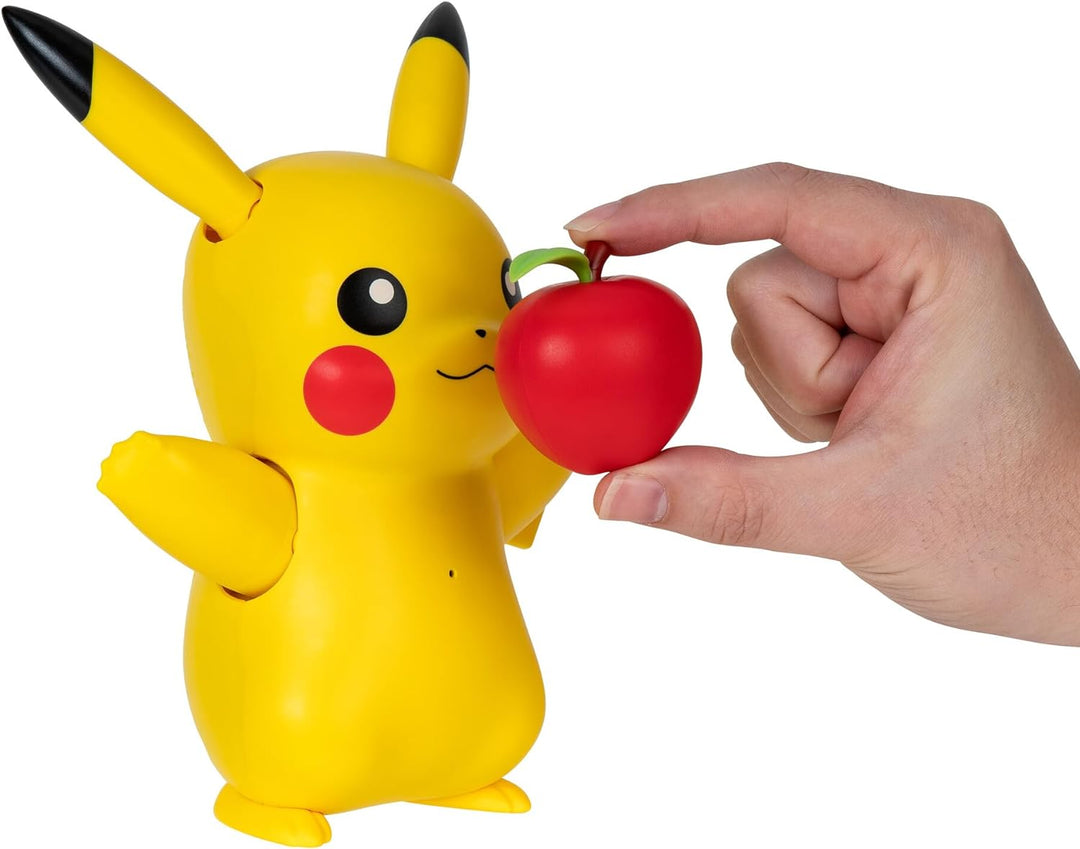 Pokémon Train and Play Deluxe Pikachu - 4.5-Inch Pikachu Figure with Lights, Sounds, and Moving Limbs plus Interactive Accessories