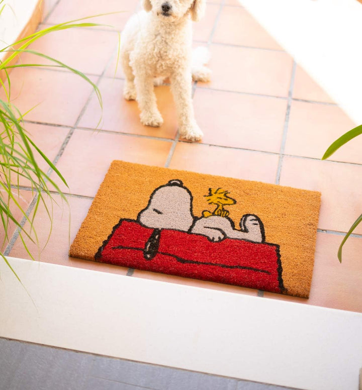 Grupo Erik Official Snoopy Door Mat - 15.7 x 23.6 Inches / 40 x 60 cm - Coconut Coir