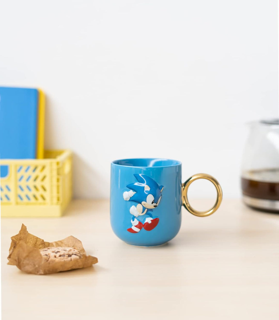 Official Sonic The Hedgehog 3D Ceramic Mug - 35 cl / 350 ml - 3.5 x 3.7 Inches / 9 x 9.5 cm