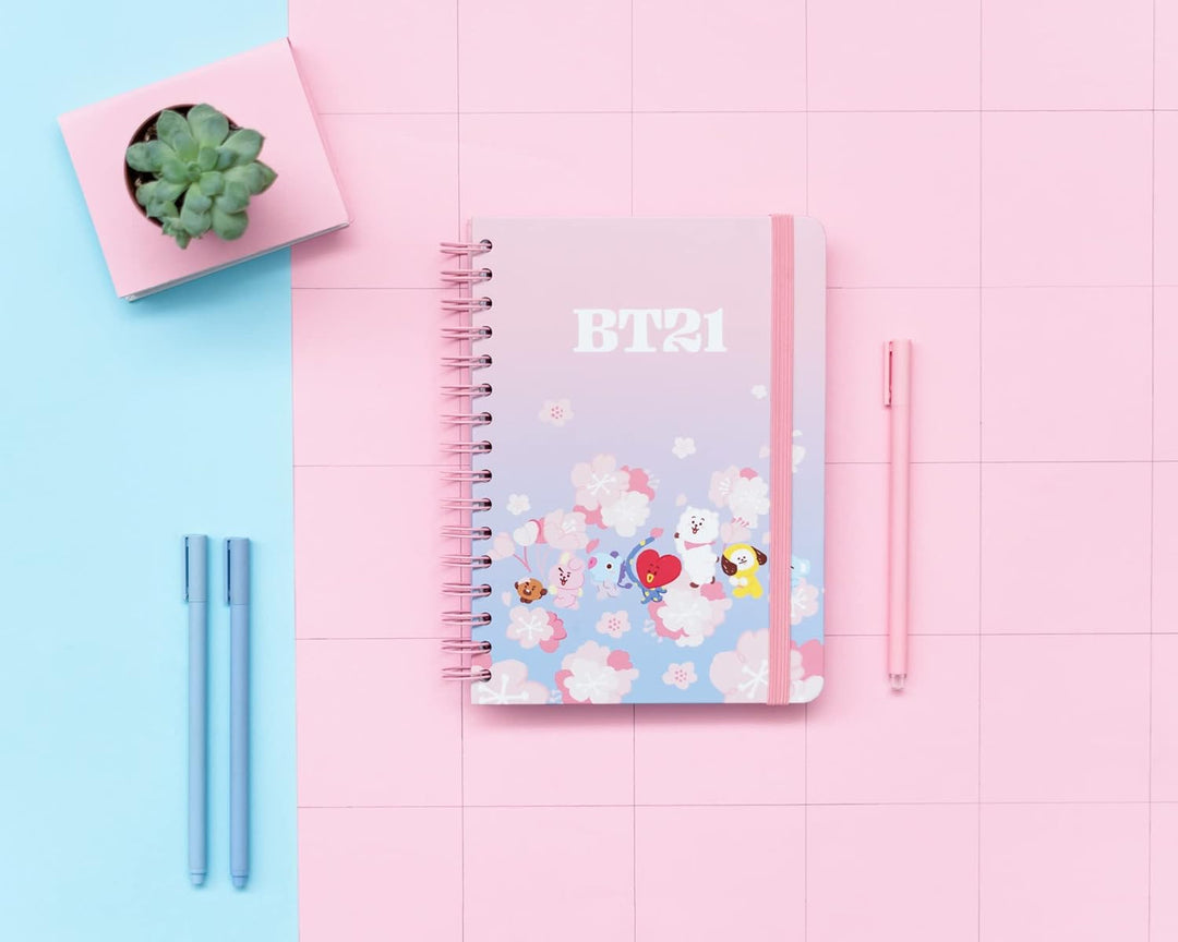 Grupo Erik BT21 Official Merchandise Cherry Blossom A5 Notebook|Bullet Journal