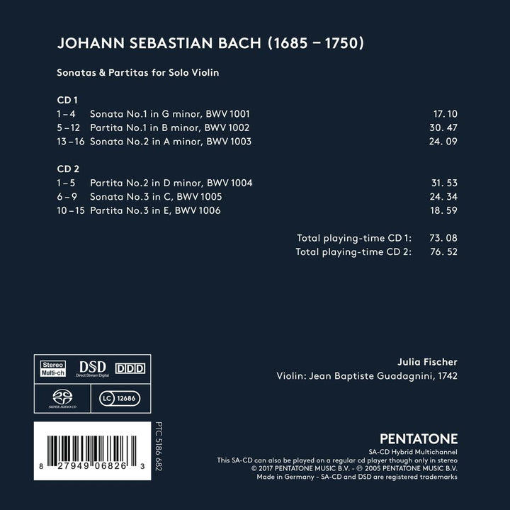 J.S. Bach: Sonatas and Partitas for Solo Violin - Julia Fischer [Audio CD]