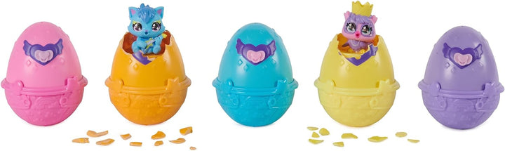 HATCHIMALS Alive, Egg Carton Toy with 5 Mini Figures in Self-Hatching Eggs, 11 Accessories