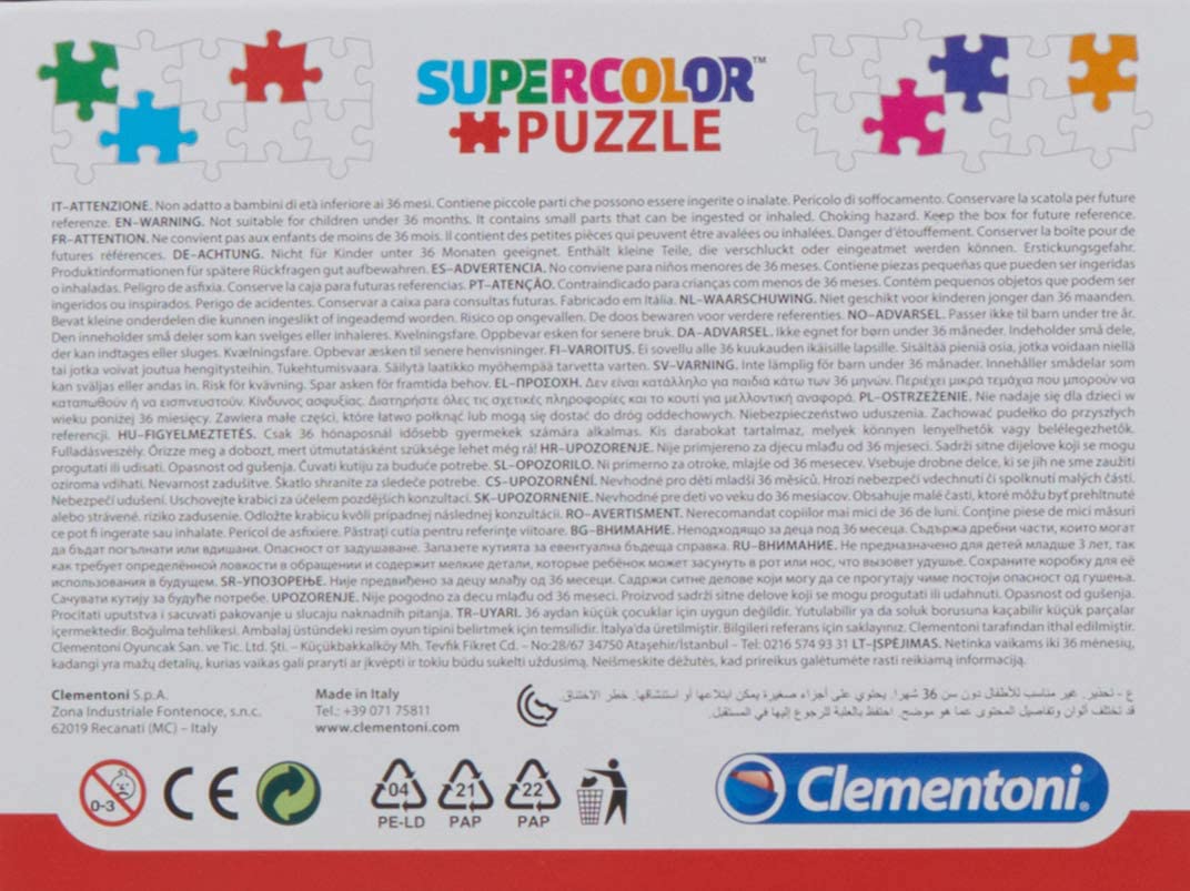 Clementoni 20251, Disney Frozen Supercolor Puzzle for Children - 2 x 30 Pieces , Ages 3 Years Plus