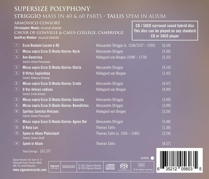 Armonico Consort  - Supersize Polyphony [Audio CD]