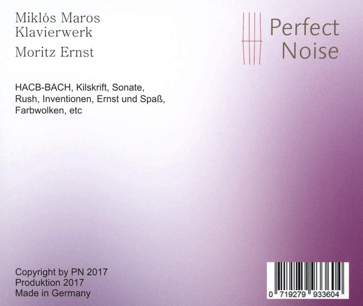 Moritz Ernst - Miklos Maros: Complete Piano Works [Audio CD]