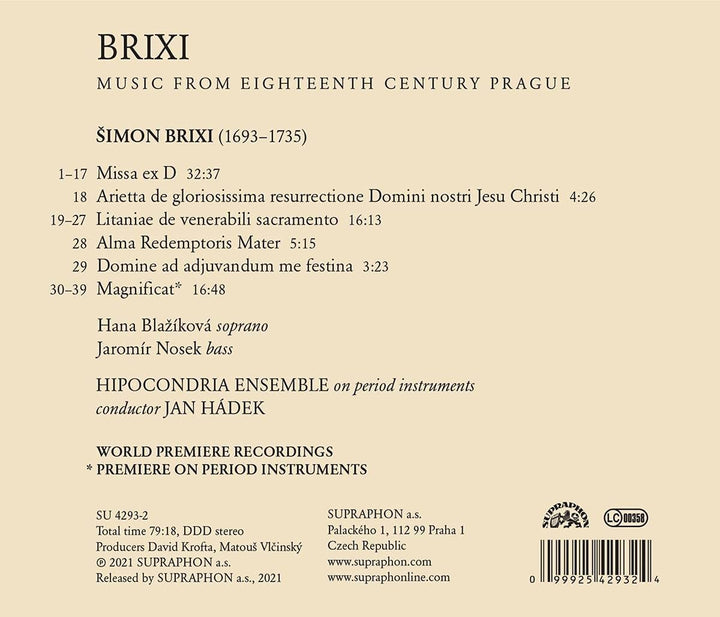 Hana Blažíková -`imon Brixi: Magnificat [Audio CD]