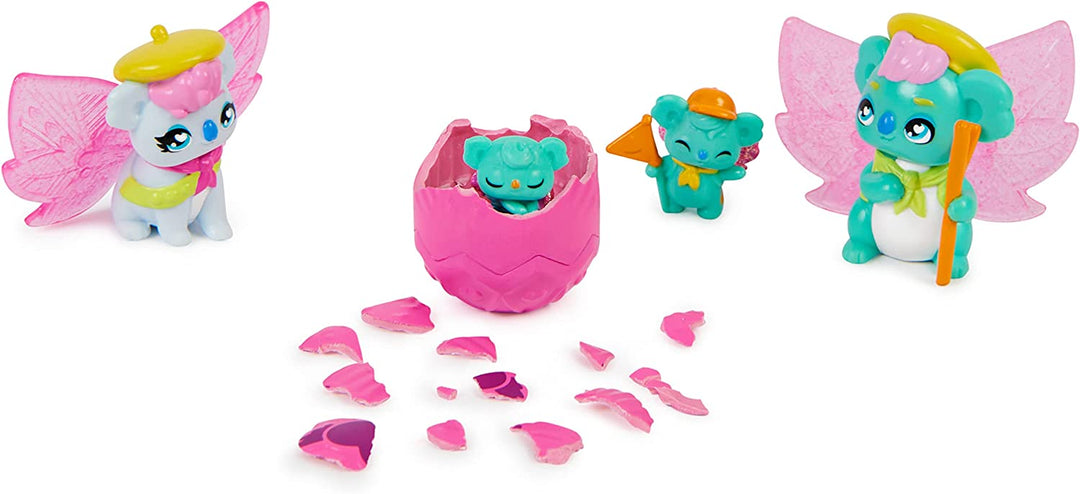 Hatchimals CollEGGtibles, Rainbow-Cation Family Hatchy Home-Spielset mit 3 Charakteren