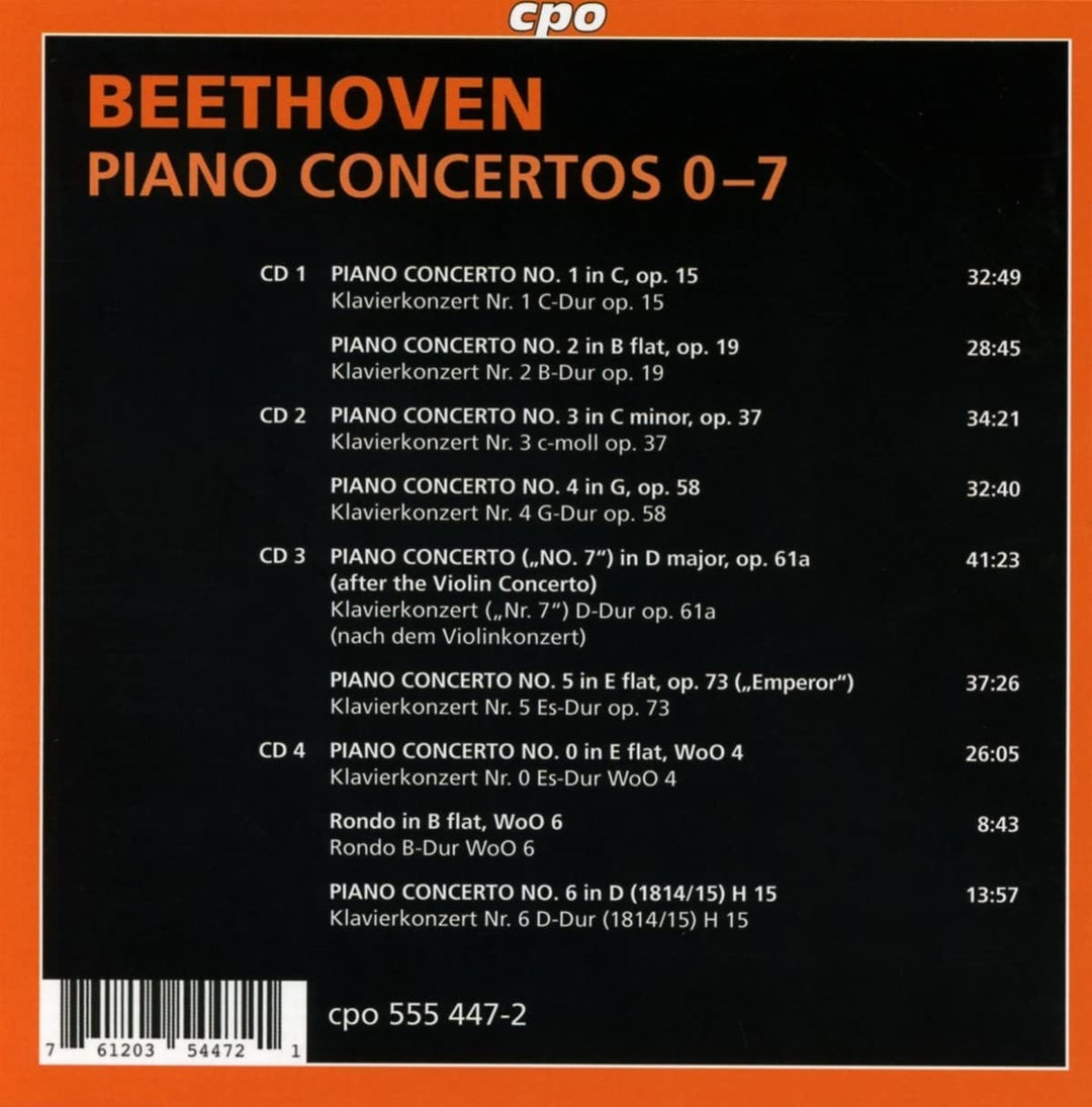 Michael Korstick - Beethoven: Piano Concertos 0-7 [Michael Korstick; ORF Vienna Radio Symphony Orchestra; Constantin Trinks] [Cpo: 555447-2] [Audio CD]