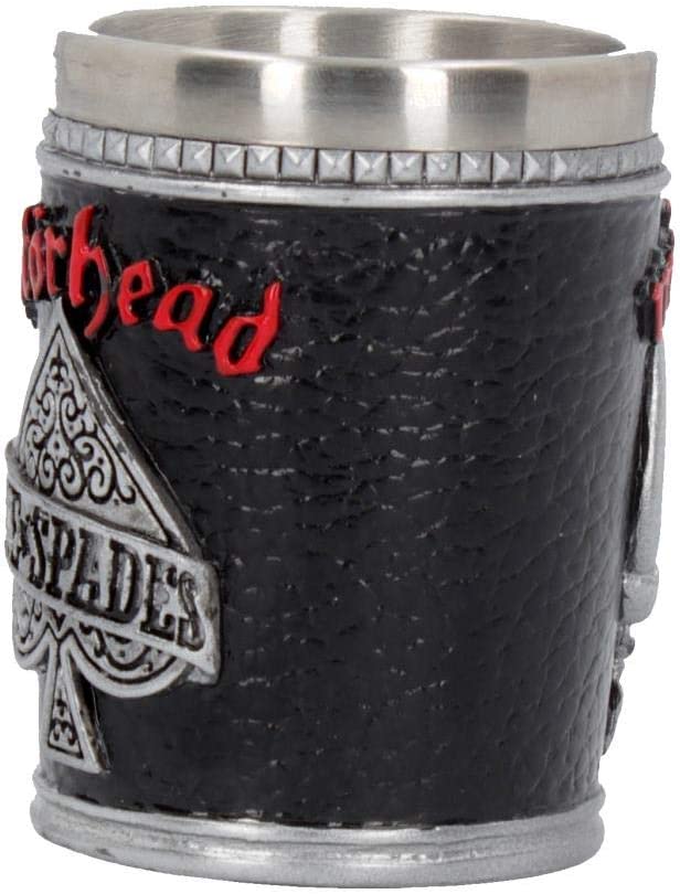 Nemesis Now B4122M8 Motorhead Shot Glass 7cm Black, Resin w/Stainless Steel Insert, 35 milliliters