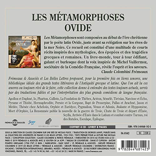 Metamorphoses - Read By Michel Vuillermoz (Translation Georges Lafaye © Les Belles Lettres) [Audio CD]