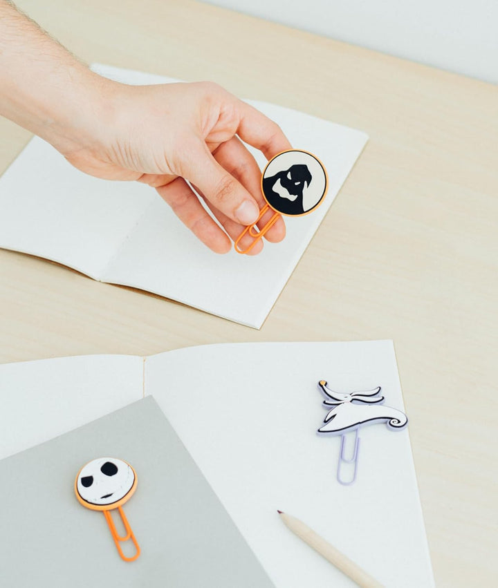 Grupo Erik The Nightmare Before Christmas Pack of 4 Paper Clips with Topper | Cute Bookmarks