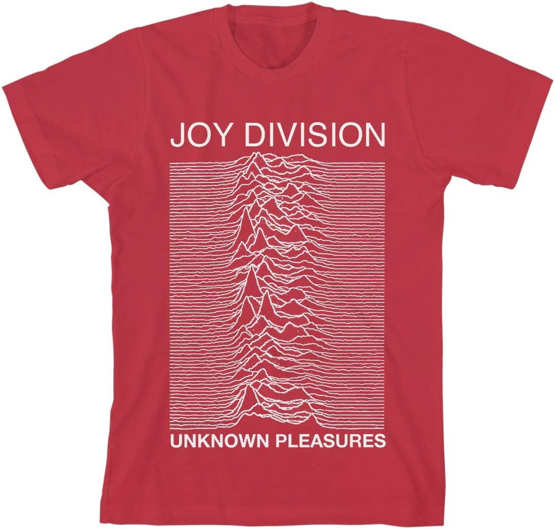 Joy Division Unknown Pleasures Graphic T-Shirt - Red (XL)