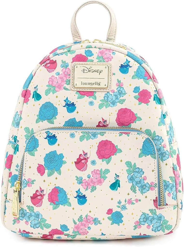 Loungefly Disney Sleeping Beauty Floral Fairy Godmother Womens Double Strap Shoulder Mini Backpack