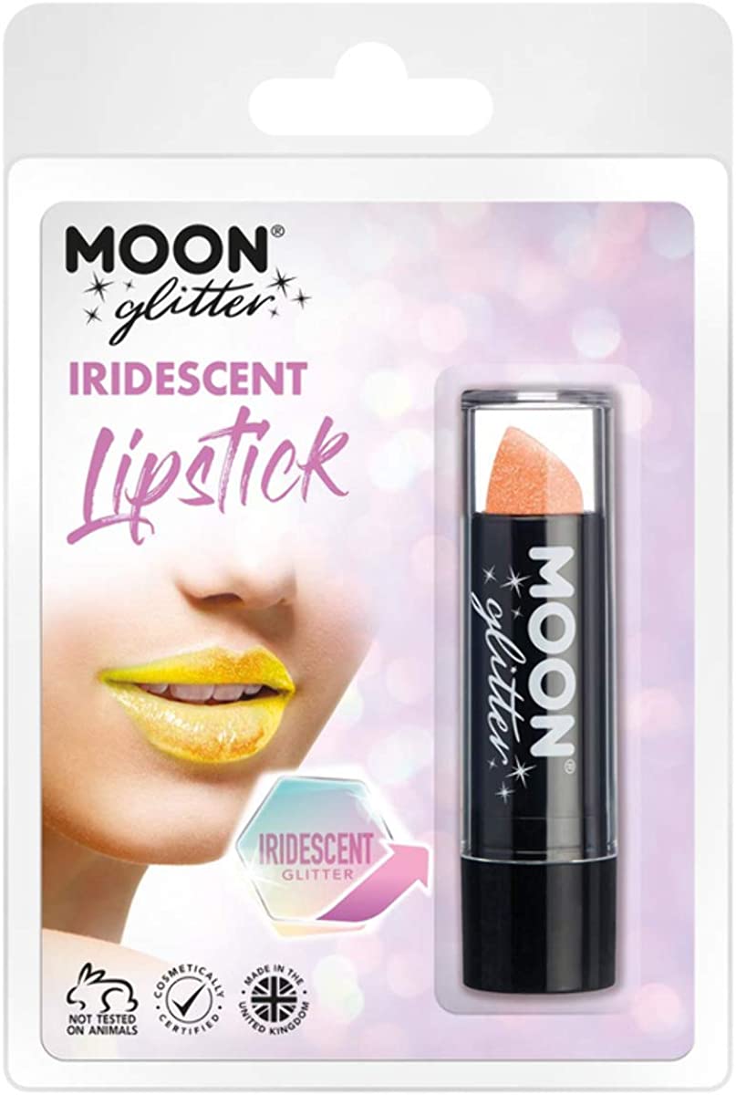 Smiffys Moon Glitter Iridescent Glitter Lipstick, Orange