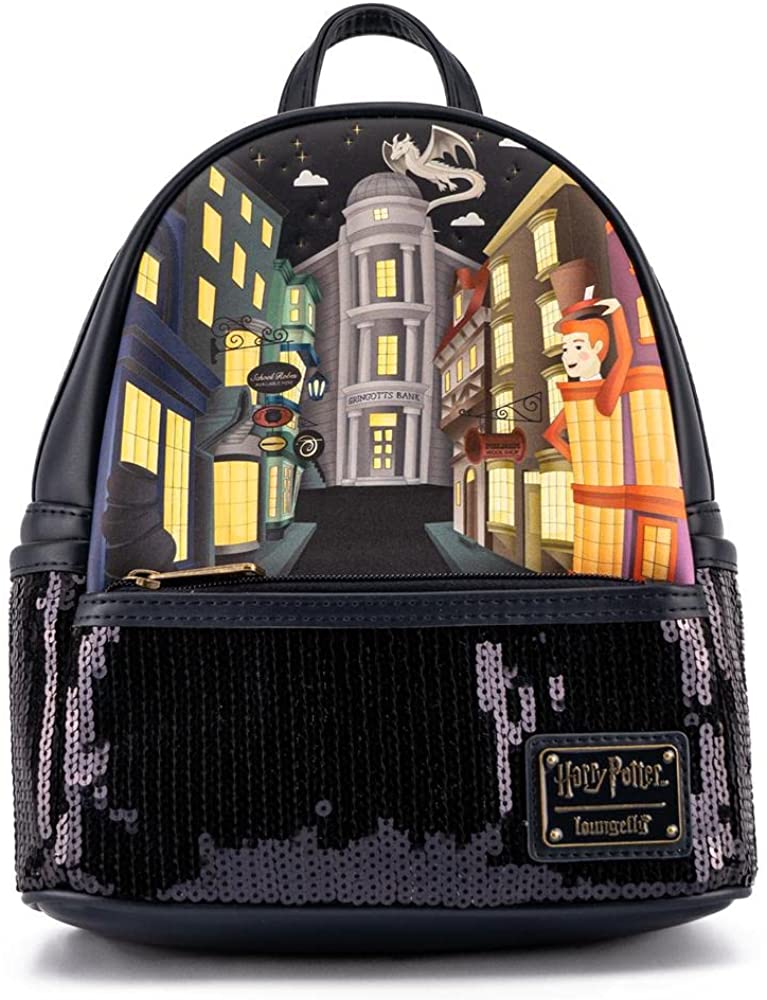 Loungefly Mini-Rucksack „Harry Potter Diagon Alley“ mit Pailletten