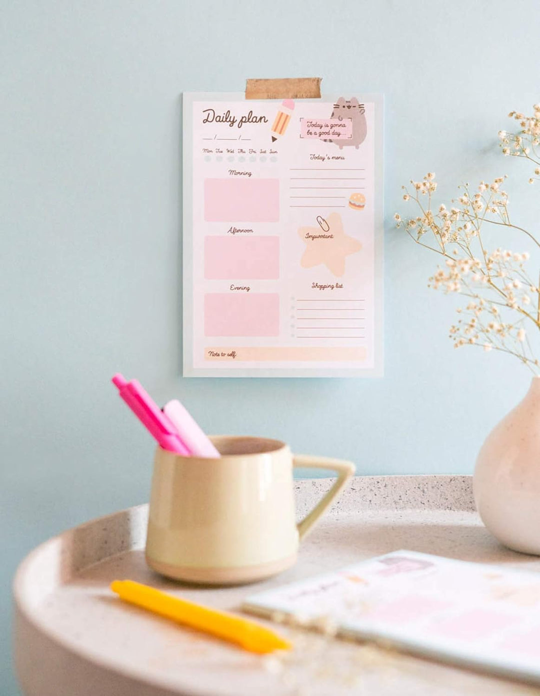 Pusheen Foodie Weekly Planner A5 | Desk Calendar | Family Calendar