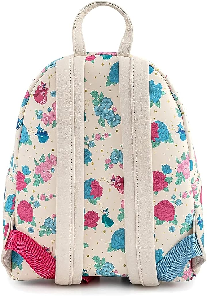 Loungefly Disney Sleeping Beauty Floral Fairy Godmother Womens Double Strap Shoulder Mini Backpack