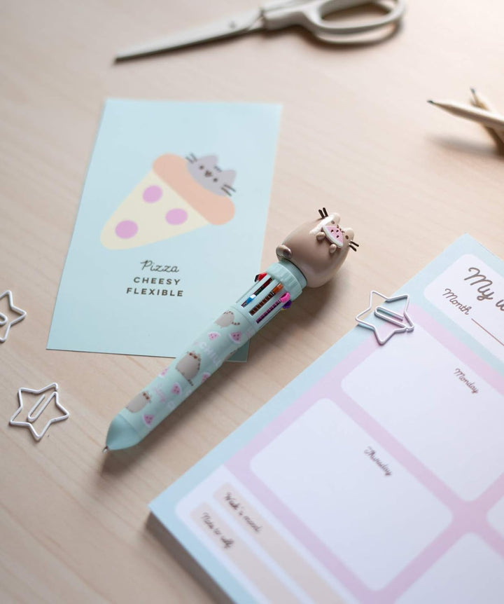 Pusheen Pen | 10 In 1 Ballpoint Pen With 3D Pusheen Cat Topper