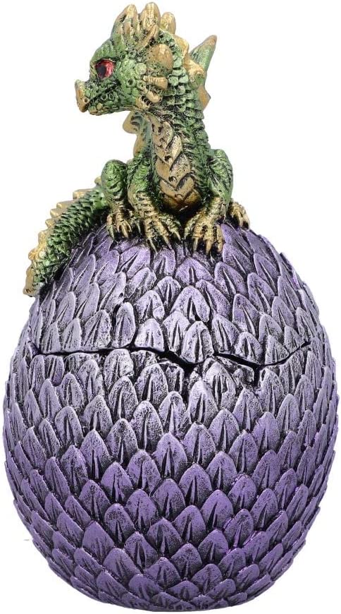 Nemesis Now Dragonling Perch Box (Green) 14cm, Polyresin