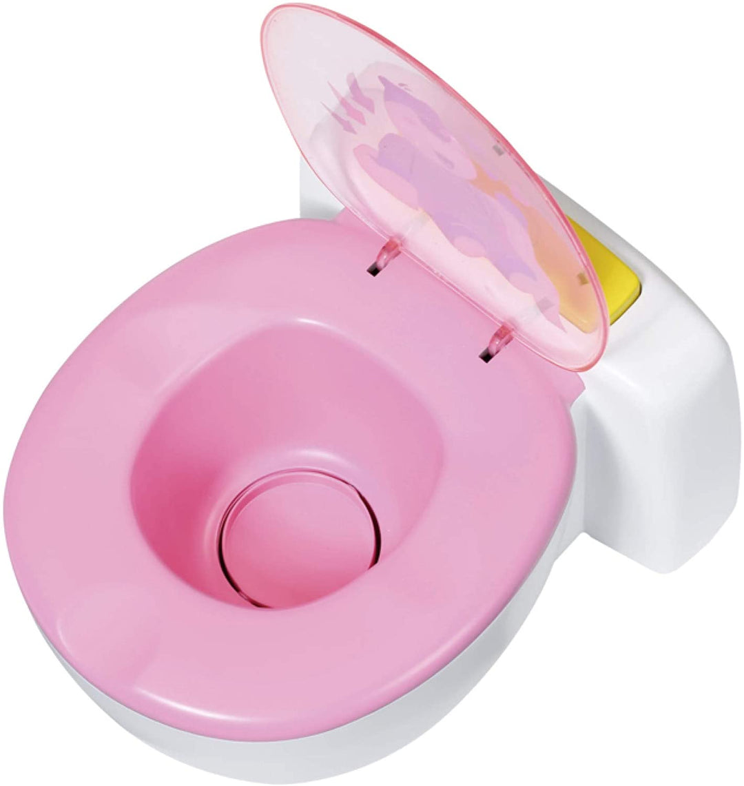 BABY born Bath Poo-Poo Toilet - Real Sound Effects - For Small Hands - Rainbow Glitter Poo - 43 cm - Ages 3 & Up