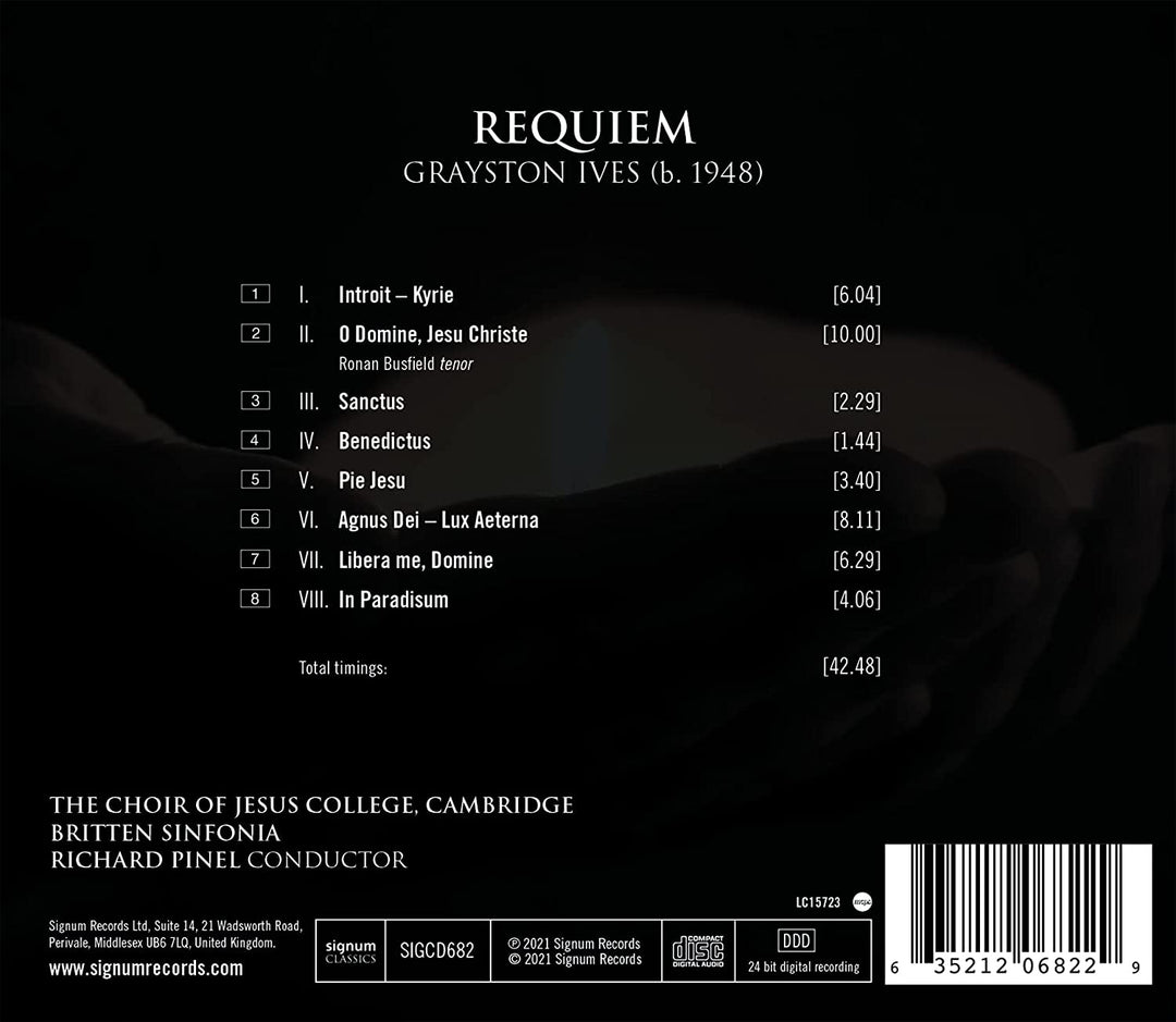 Choir of Jesus College - Grayston Ives: Requiem [Audio CD]