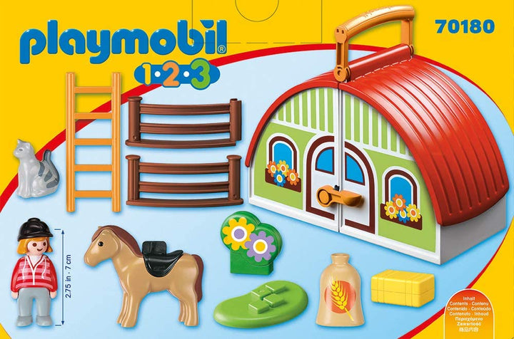 Playmobil 70180 1.2.3 Mijn meeneemboerderij voor kinderen vanaf 18 maanden