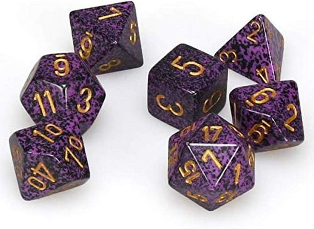 Chessex CHX 25317 Dice-Speckled: 7Pc Hurricane Set, Multicoloured