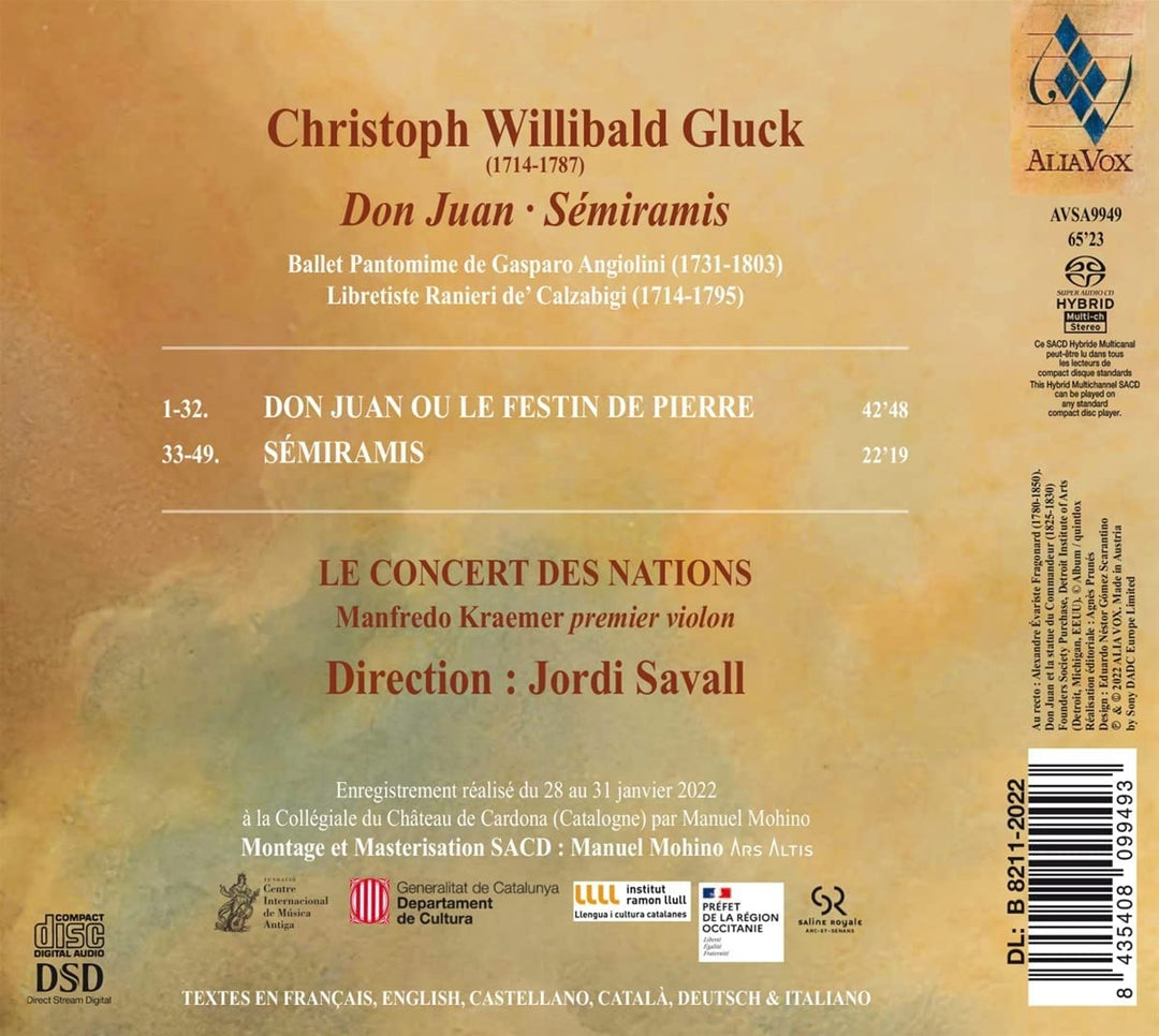 Gluck: Don Juan. Semiramis. [Audio CD]