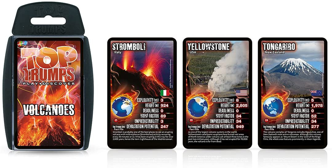 Volcanoes Top Trumps Card Game