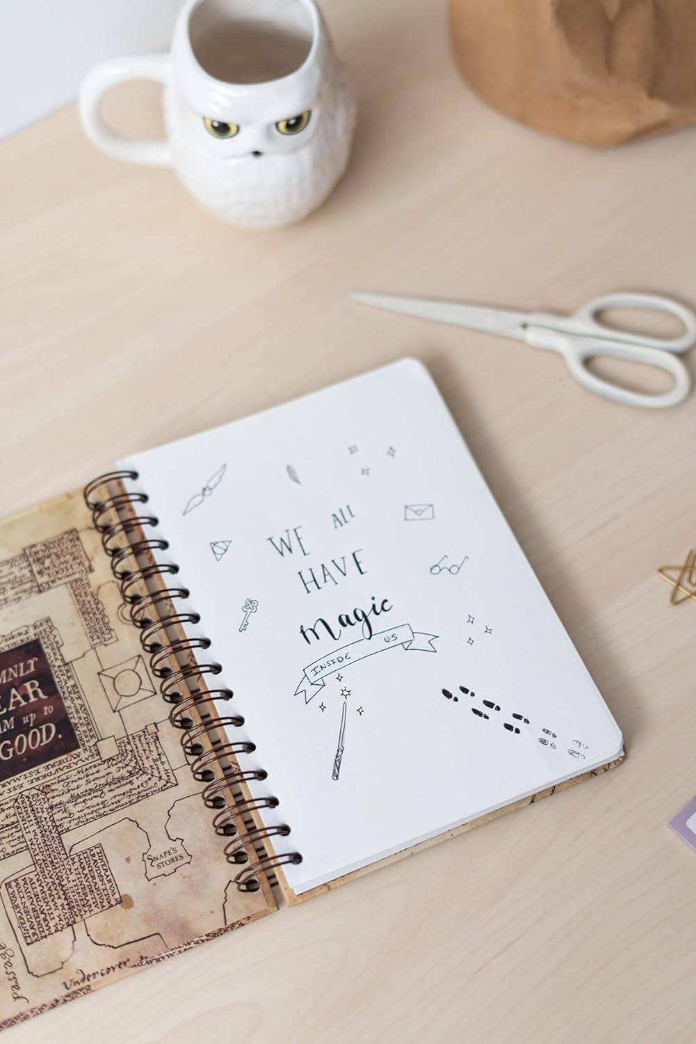 Grupo Erik The Marauder's Map Harry Potter A5 Notebook | Bullet Journal | Notebook A5