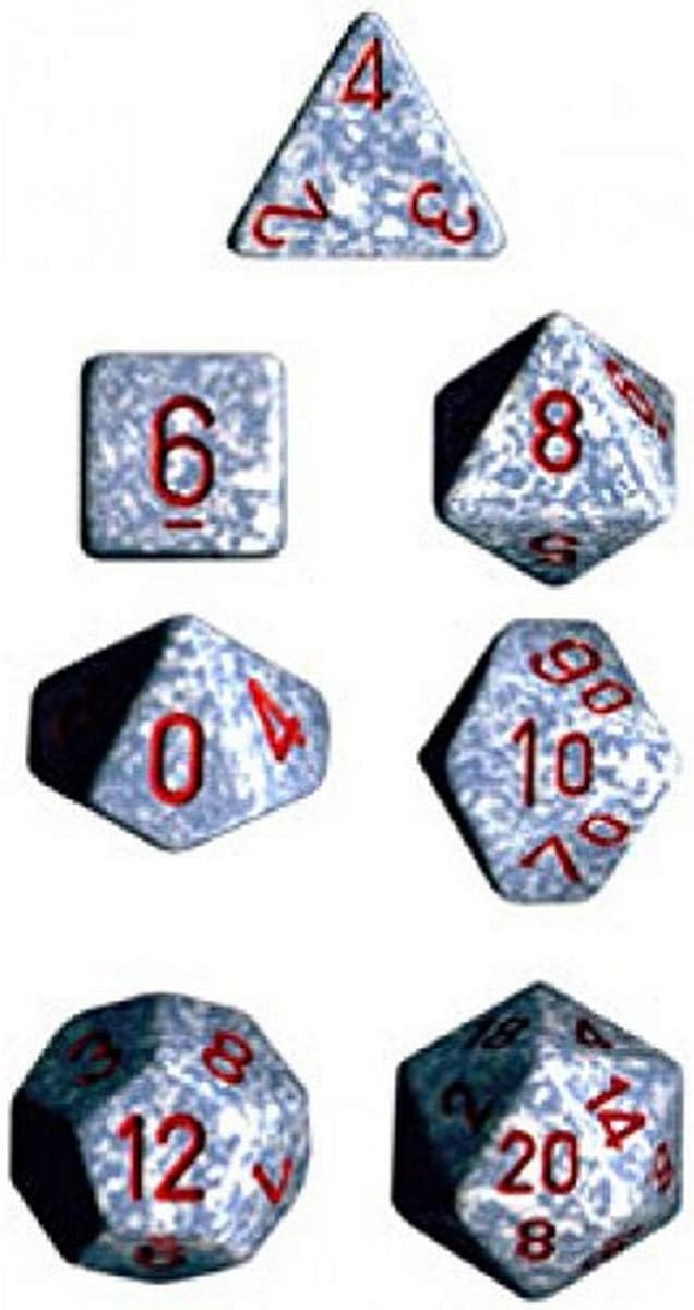 Chessex Manufacturing 25300 Air Speckled Polyhedral Dice Set Of 7 by Chessex Manufacturing