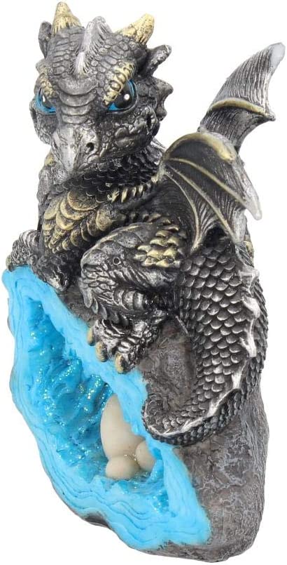 Nemesis Now U2050F6 Nest Guardian Figurine 14cm Blue, Resin, One Size