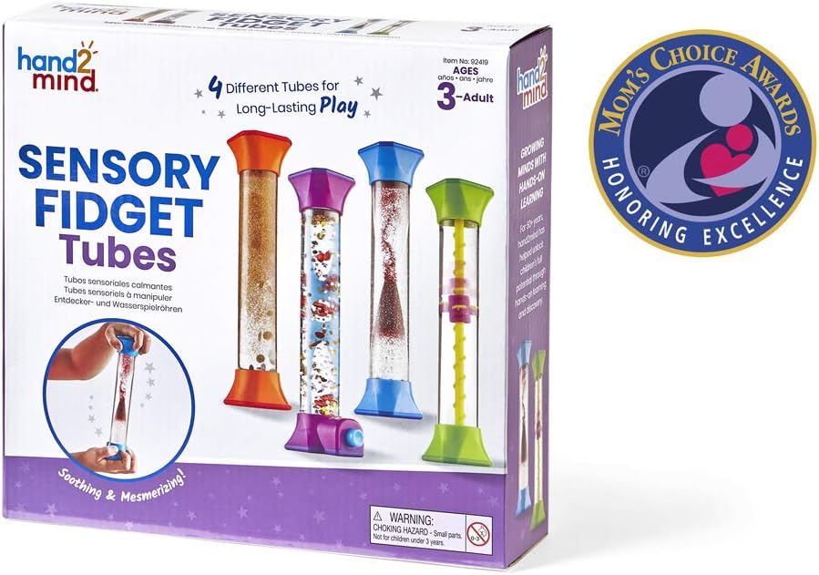 Learning Resources 92419 Sensory Fidget Tubes, Mulit, 20.3 x 22.9 x 6.4