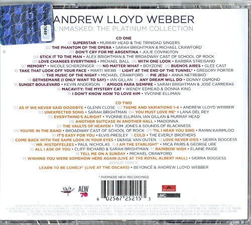 Webber, Andrew Lloyd  - Unmasked: The Platinum Collection [Audio CD]