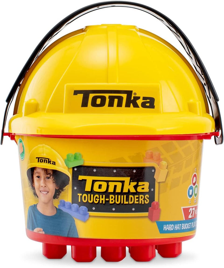 Tonka 06195 Hard Hats & Blocks Bucket, Construction Toy for Children