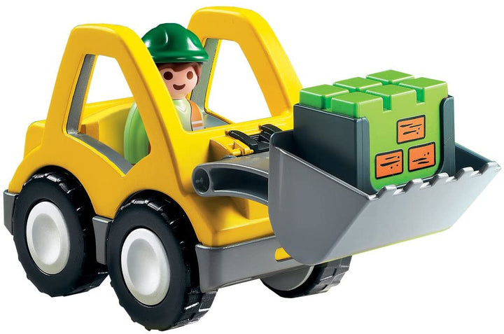 Playmobil 6775 1.2.3 Graafmachine met chauffeur en bak