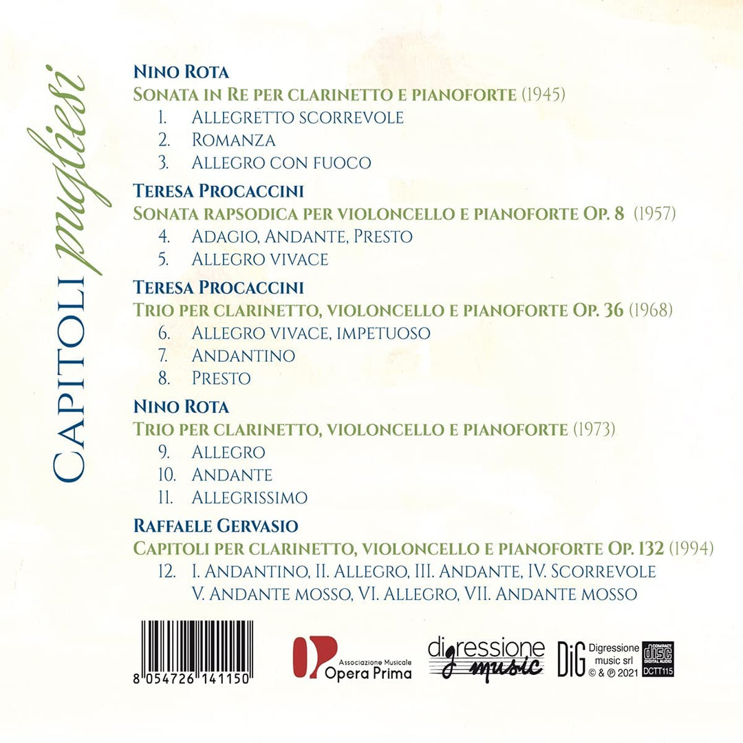 Capitoli: Pugliesi [Matteo Mastromarino; Ludovica Rana; Stefania Argentieri] [Digressione Music: DIGR115] [Audio CD]