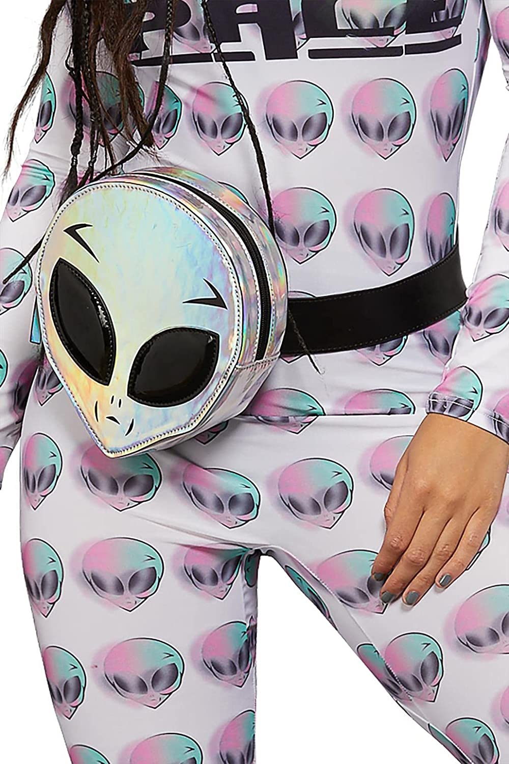 Smiffys Fever Holographic Alien Bum Bag