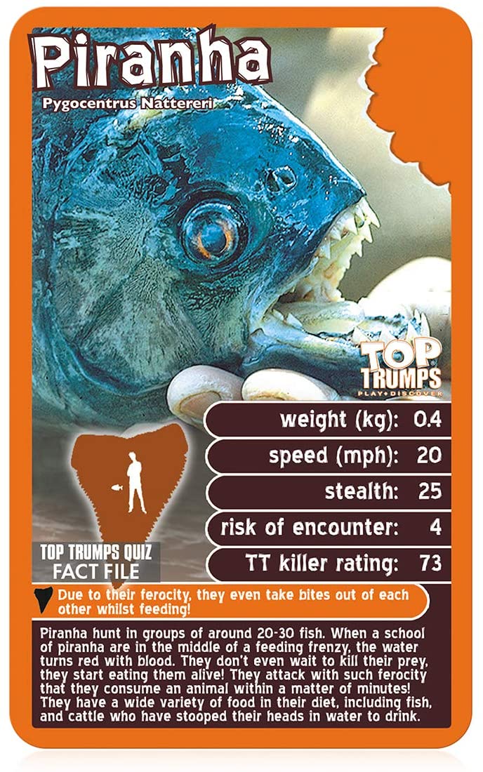 Deadliest Predators Top Trumps Card Game